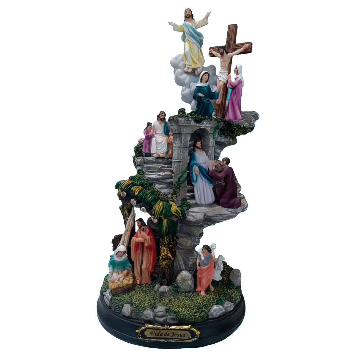 Imagem a vida de Jesus em resina 39cm