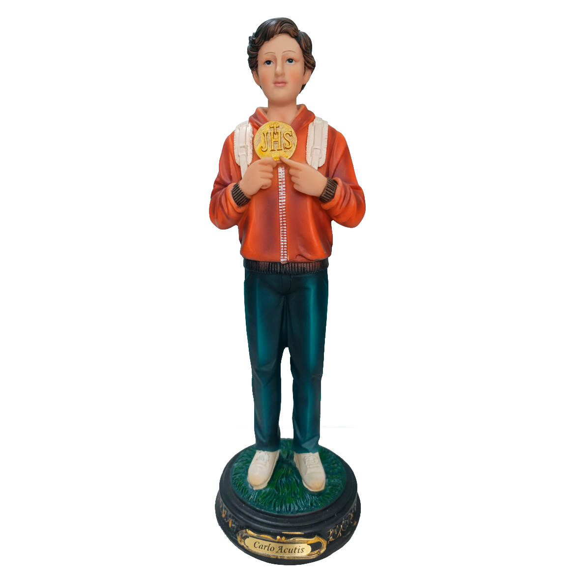Imagem de São Carlo Acutis em resina 30cm