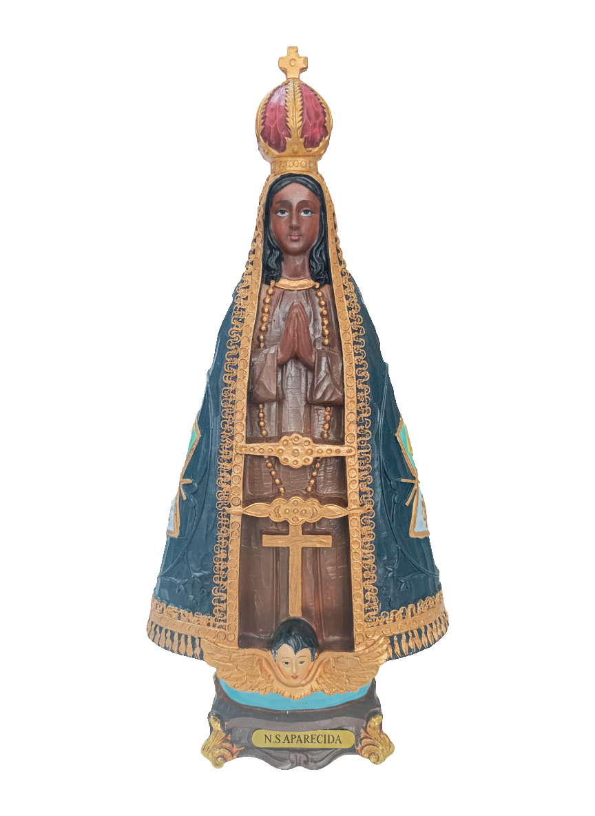 Imagem de nossa senhora Aparecida em resina 32cm
