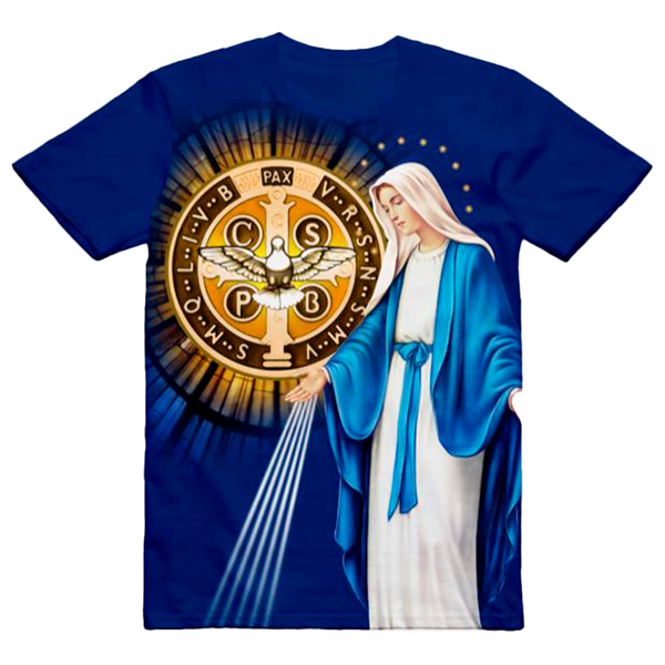 Nossa senhora das graças com a medalha de São Bento1