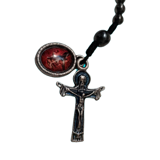 Pulseira tipo terço de hematita de sao Miguel